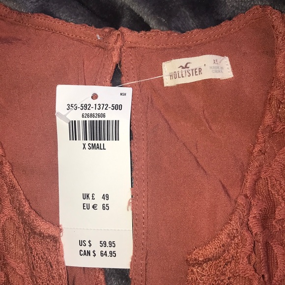 Rust Lacy Romper - Picture 3 of 3